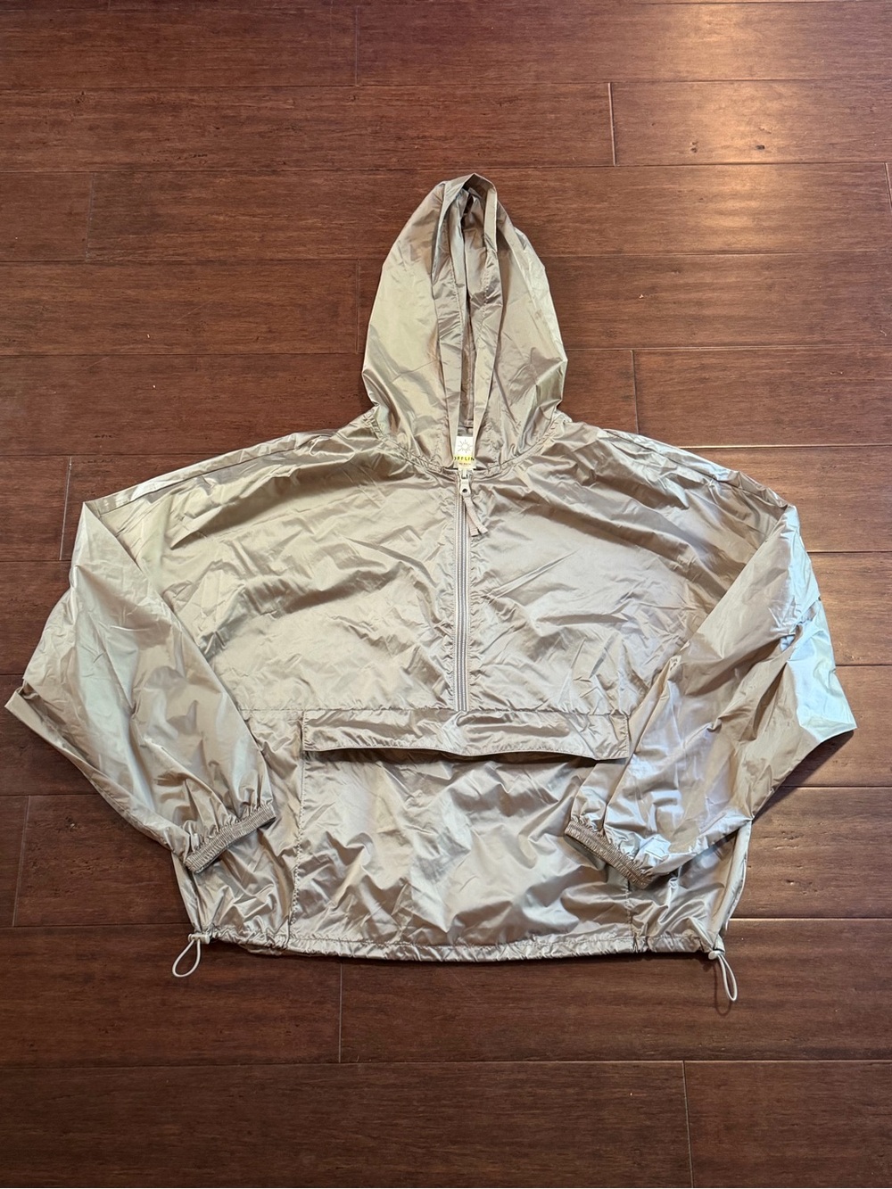 aerie Green/Gray Pullover Windbreaker Jacket